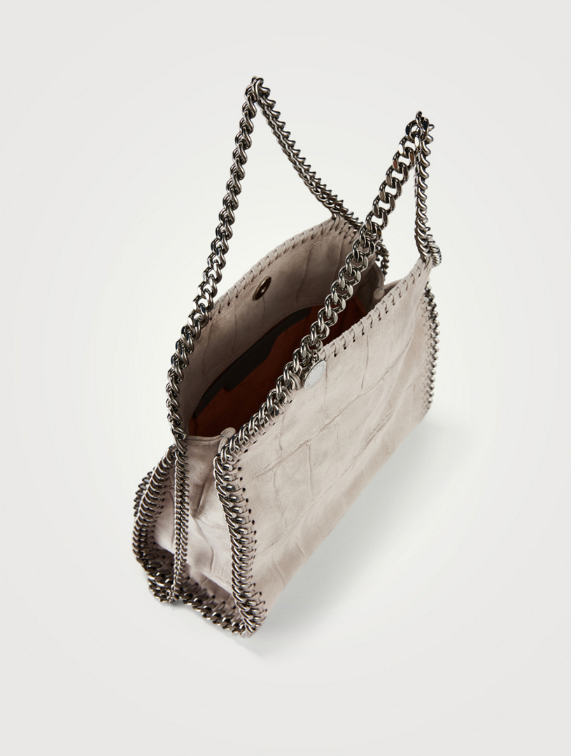 Mini Falabella Croc-Embossed Tote Bag