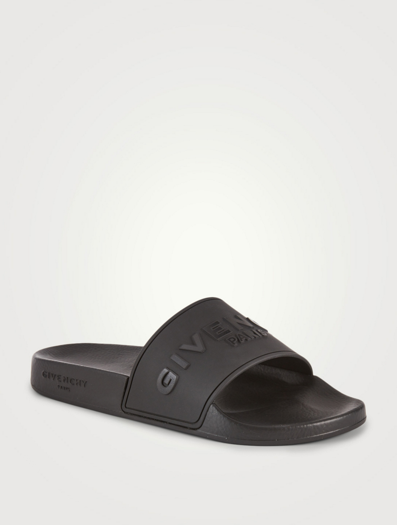 GIVENCHY Rubber Logo Pool Slide Sandals Holt Renfrew