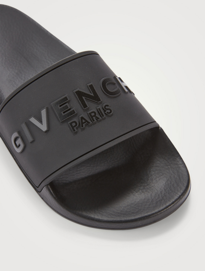 GIVENCHY Rubber Logo Pool Slide Sandals Holt Renfrew