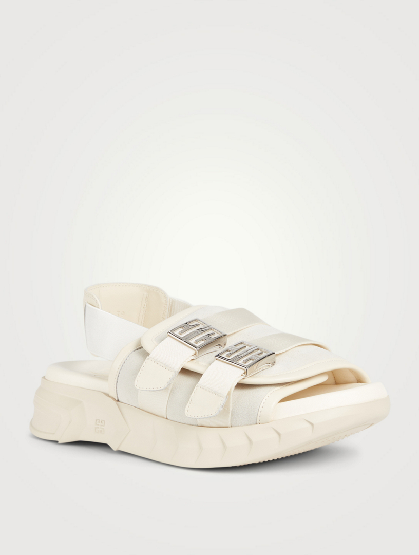 Marshmallow Leather Slingback Sandals