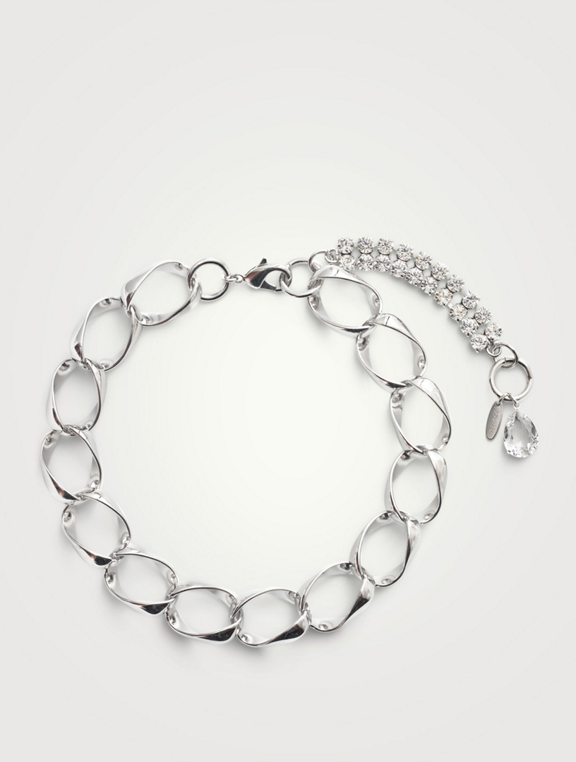 Giant Chain Necklace With Crystals