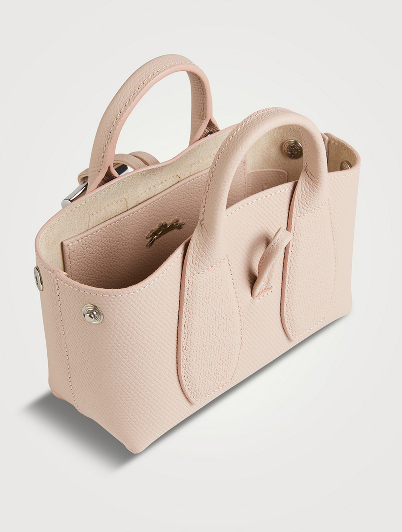 XS Roseau Leather Top Handle Bag