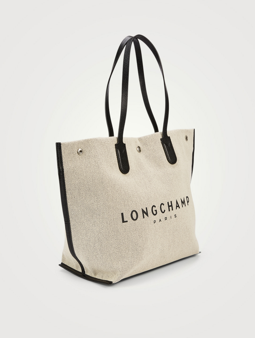 Longchamp Roseau L Tote bag Ecru - Canvas