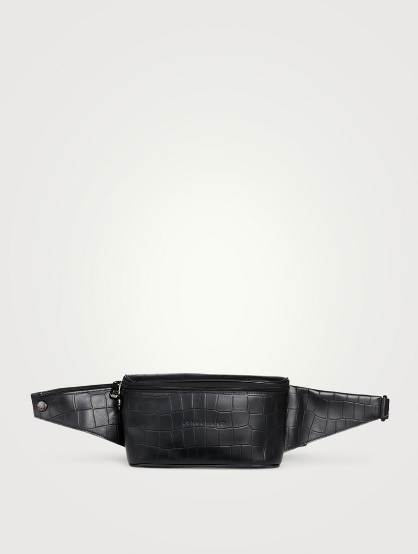 Black croc cheap belt bag