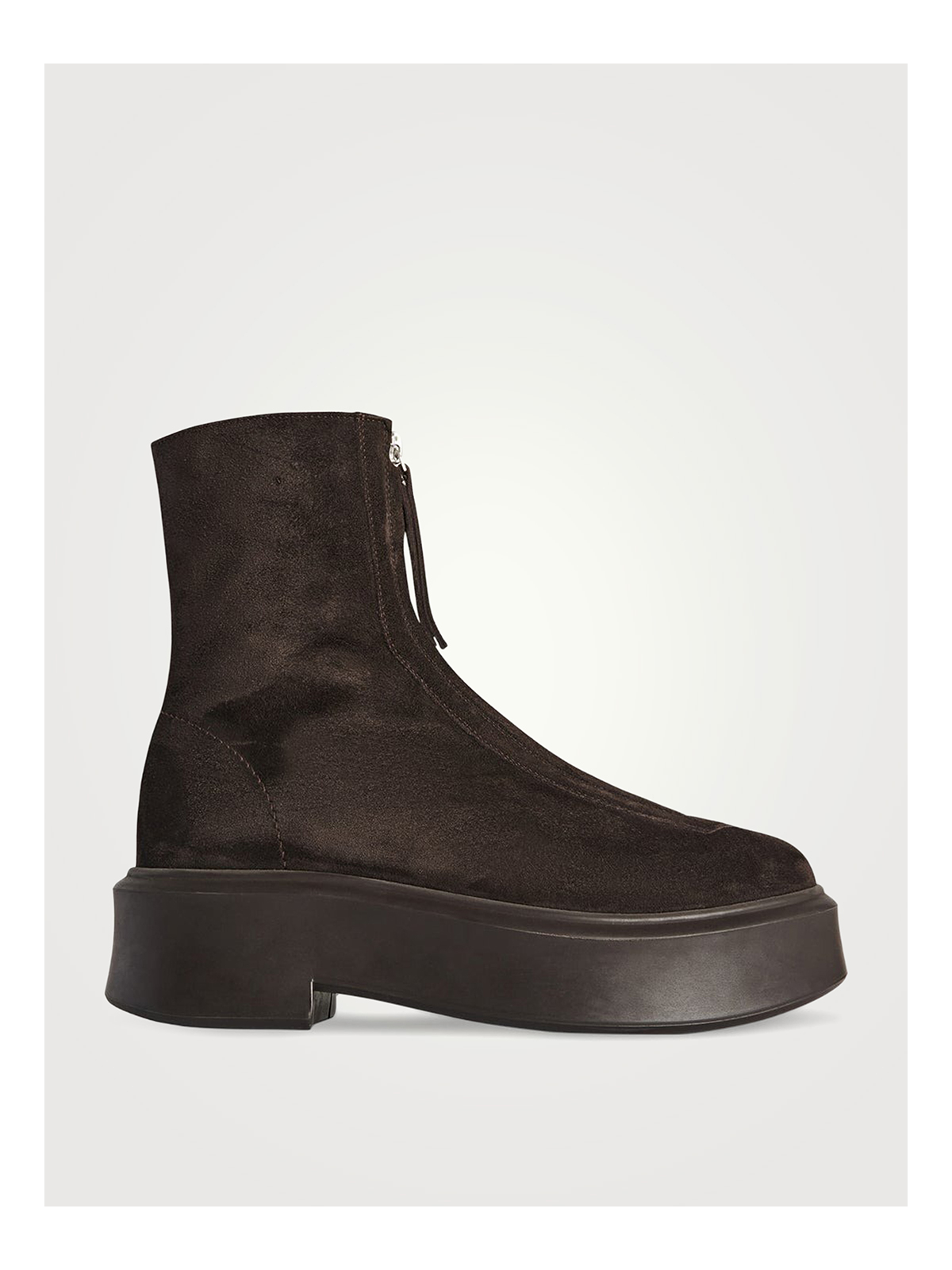 THE ROW Zipped 1 Suede Ankle Boots