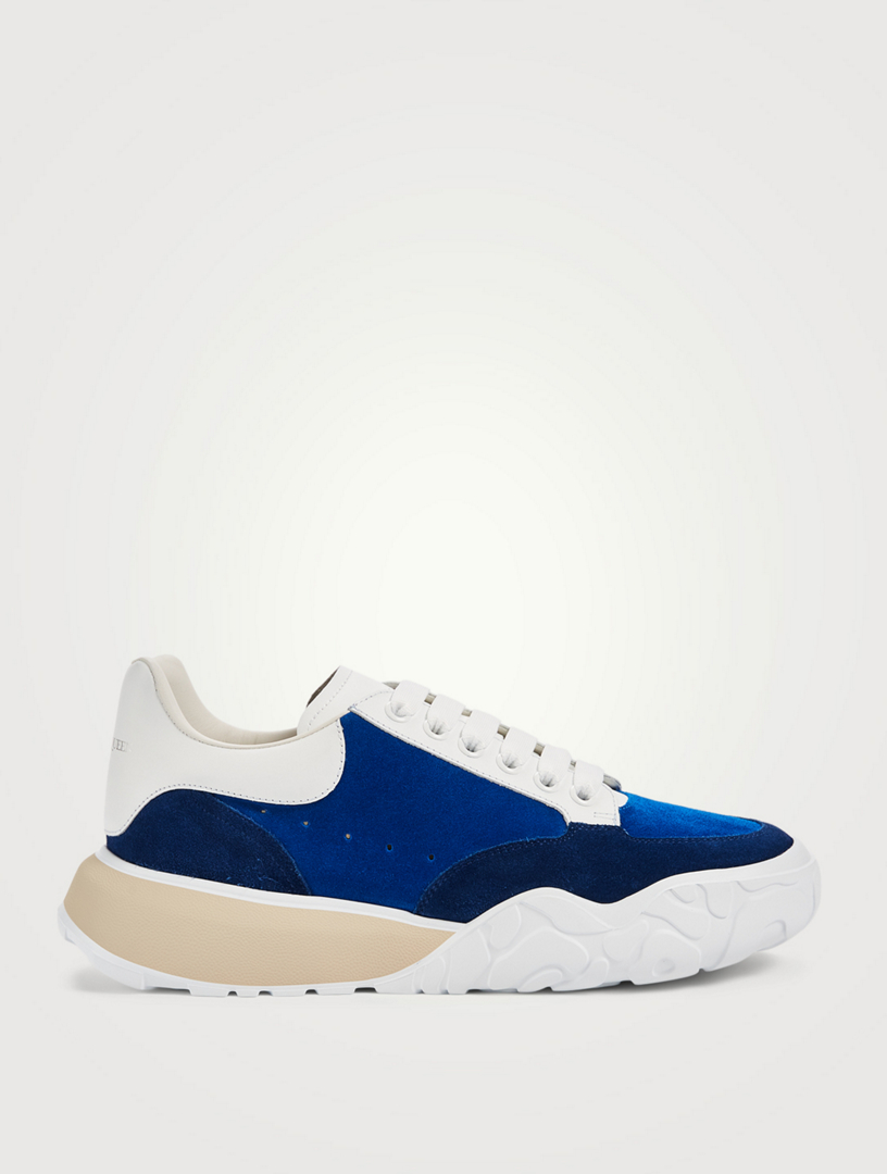 ALEXANDER MCQUEEN Oversized Suede And Leather Court Sneakers Holt Renfrew