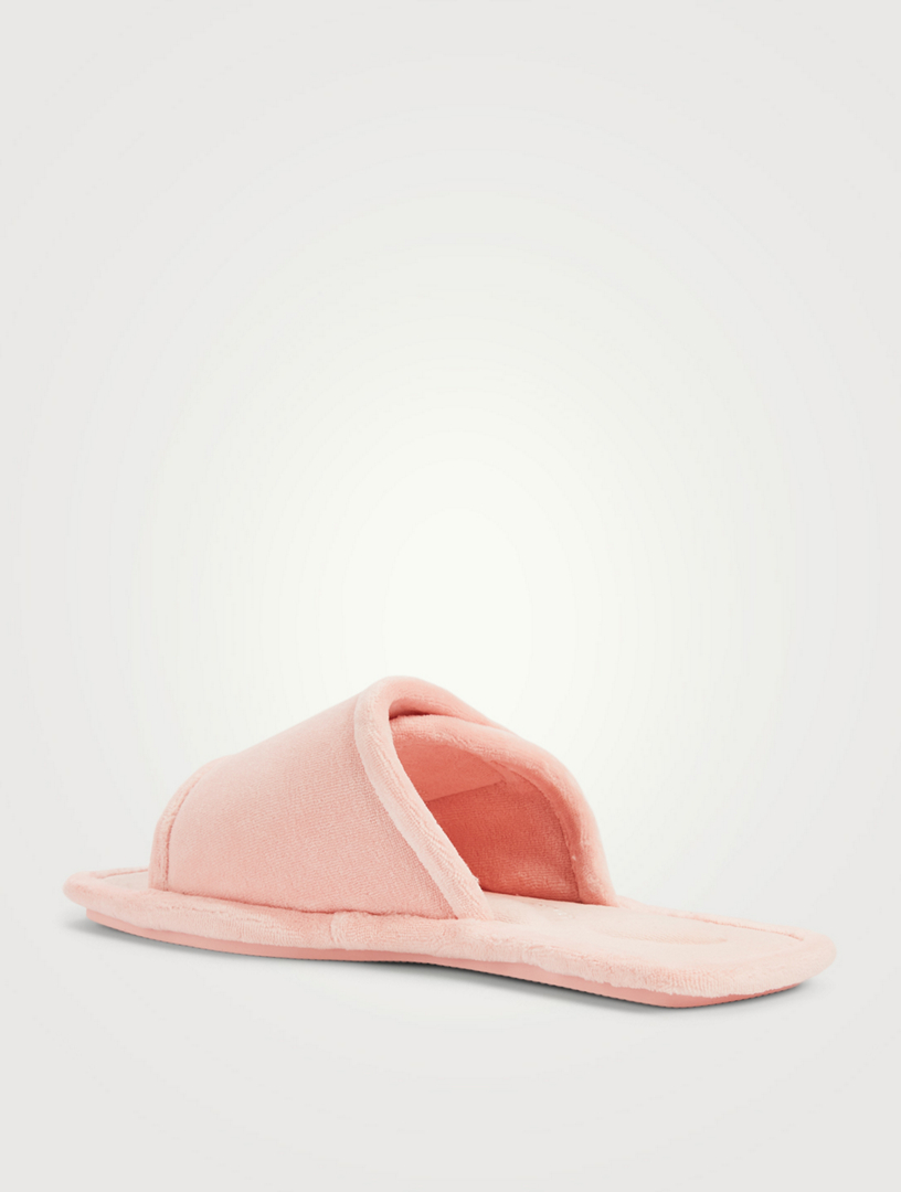 Lana Padded Velour Logo Slippers