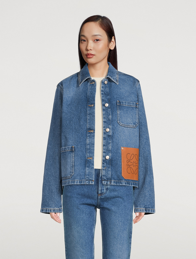 Shop LOEWE Anagram Denim Jacket