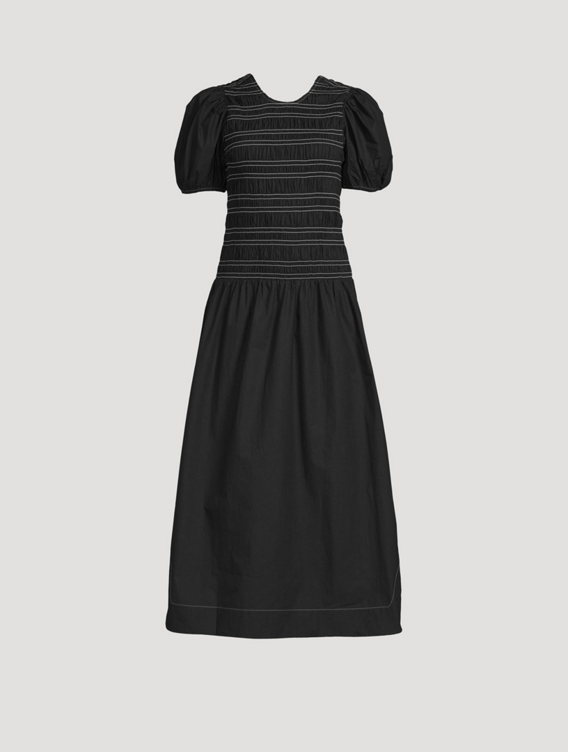 Ganni puff sleeve dress best sale