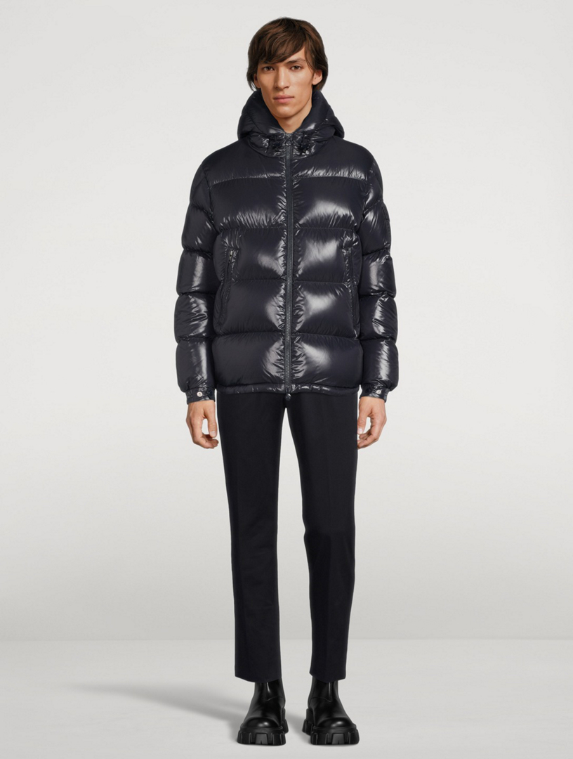 Gilet MONCLER doudoune sans manches Bormes noir brillante Capuche