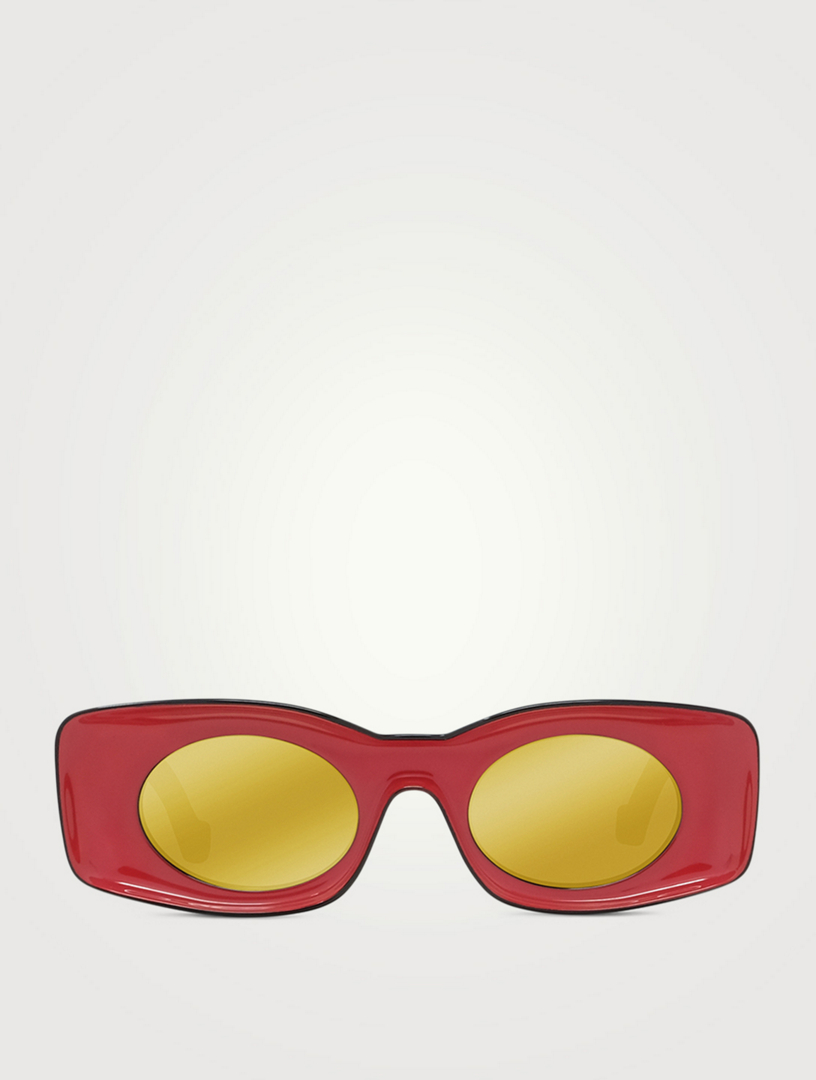 LOEWE Loewe x Paula's Ibiza Rectangular Sunglasses  Red
