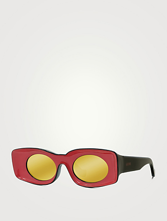 LOEWE Loewe x Paula's Ibiza Rectangular Sunglasses  Red