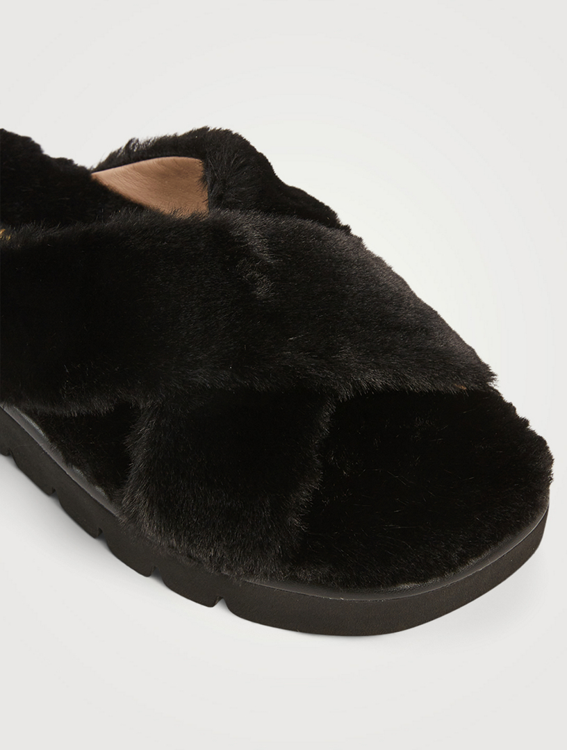 Roza Lift Chill Faux Fur Slide Sandals