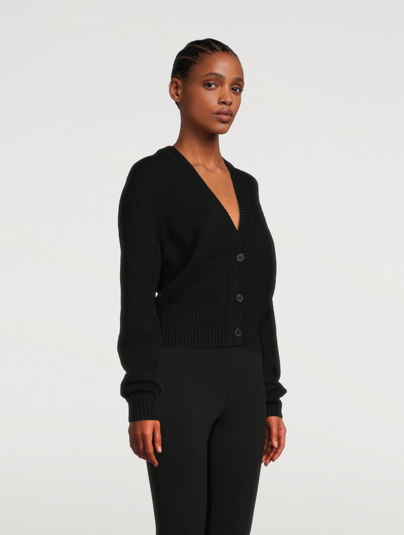 トップス Yves Saint Laurent cashmere cardigan SAINT LAURENT Cashmere Cardigan With Monogram Embroidery | Holt