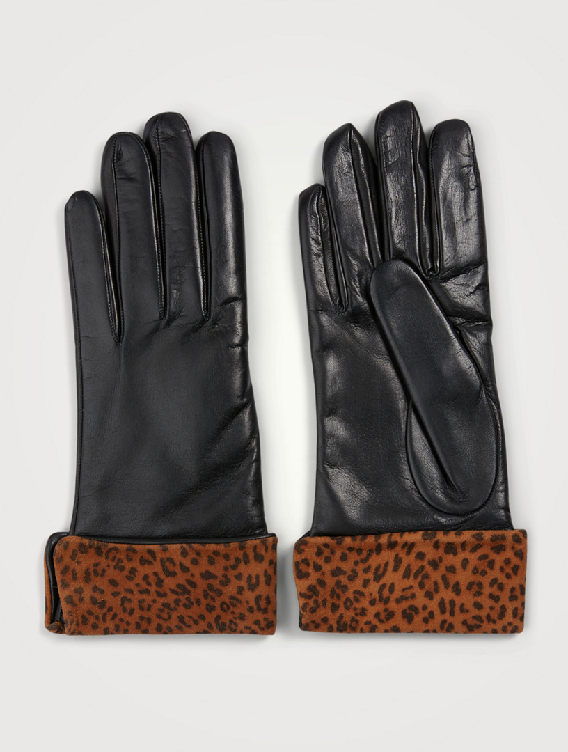 Leather Gloves With Cashmere Lining