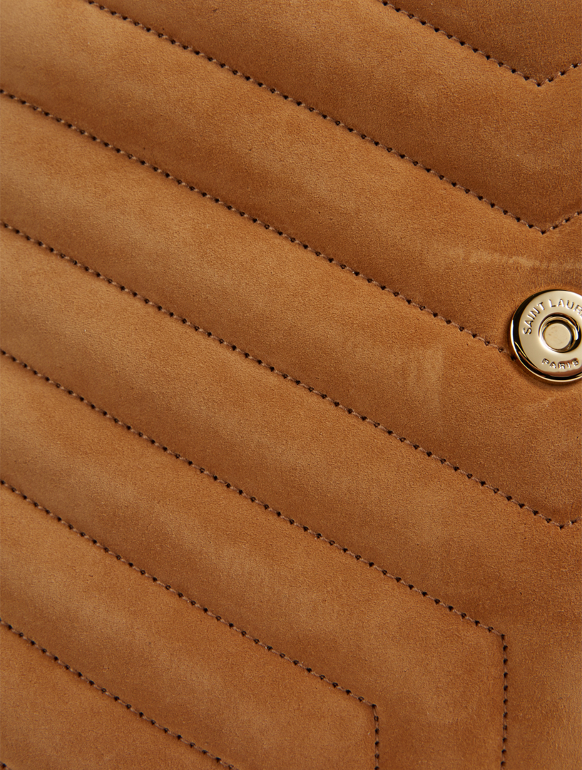 Medium Loulou YSL Monogram Suede Chain Bag