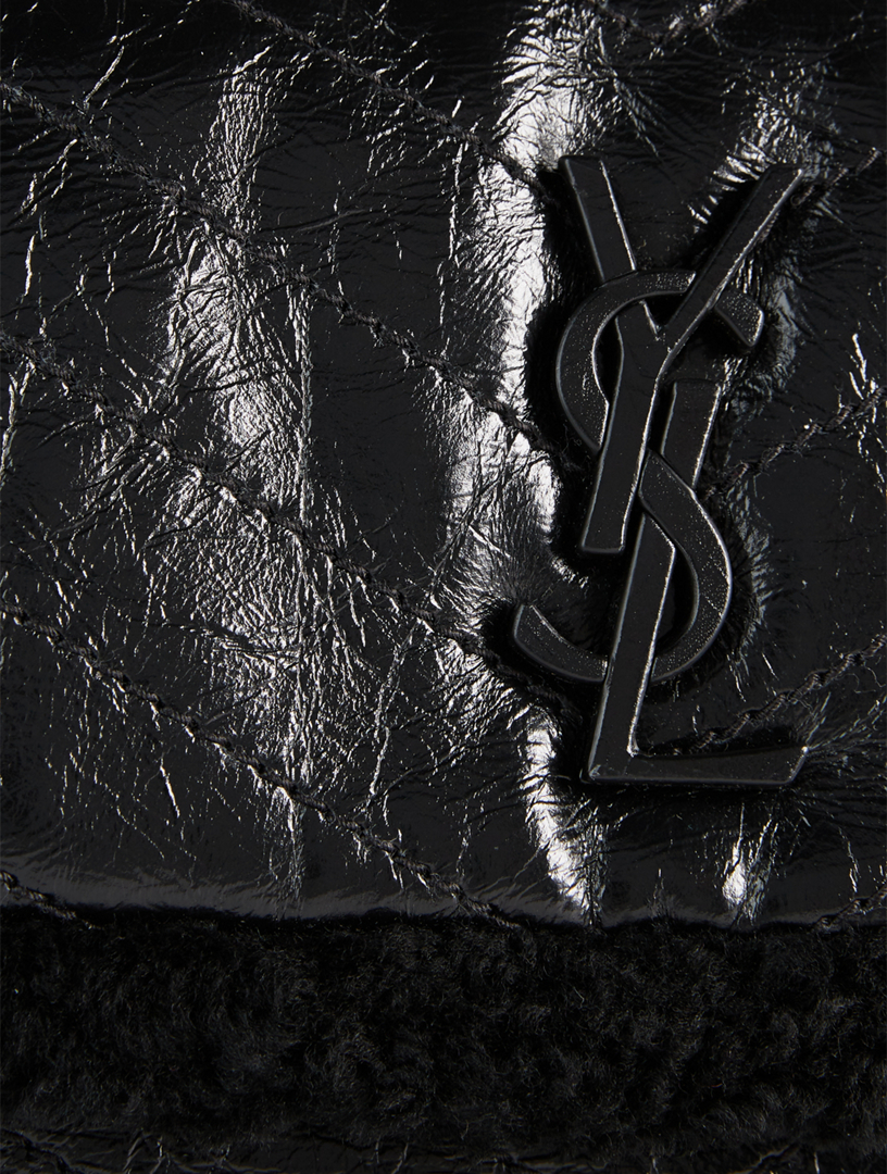 Medium Niki YSL Monogram Shearling And Leather Chain Bag