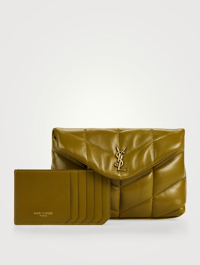 Lou Puffer Leather Clutch