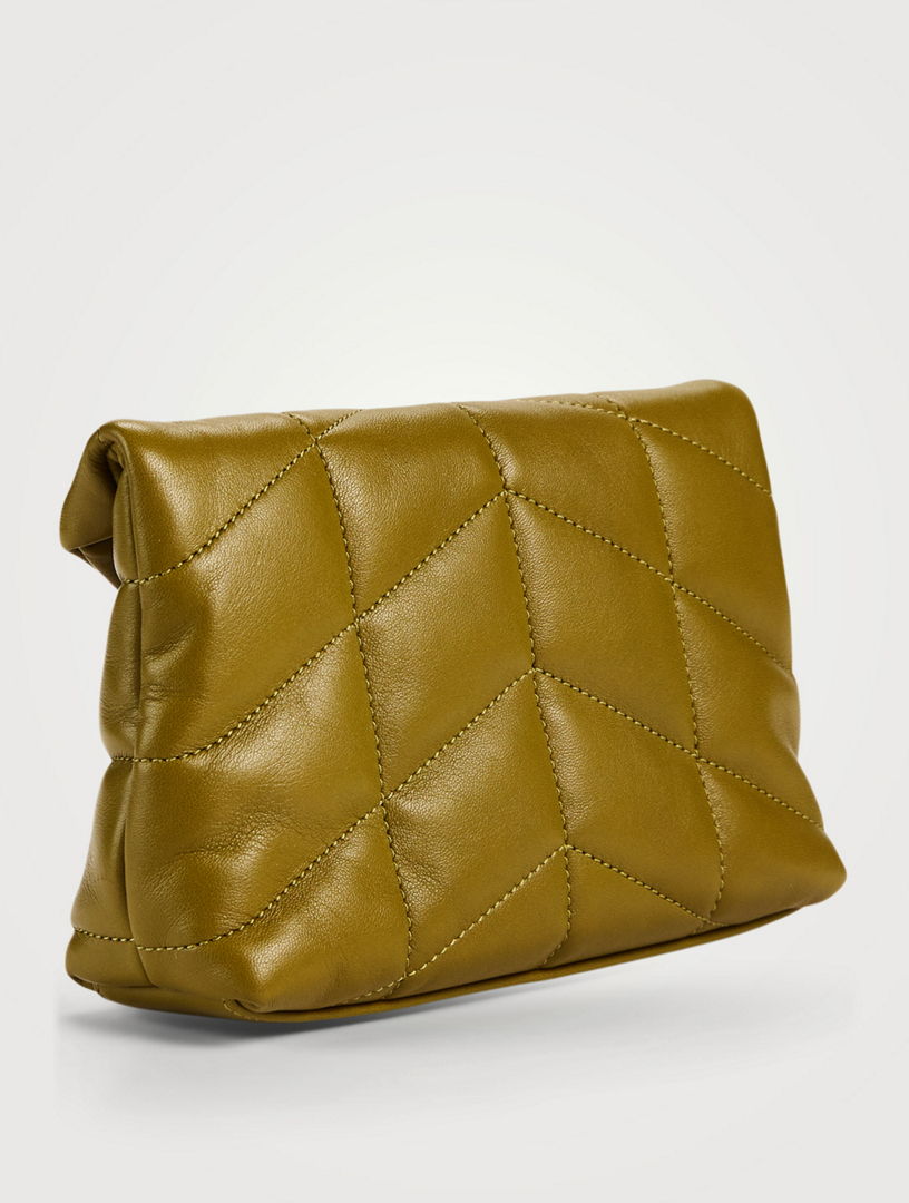 Lou Puffer Leather Clutch