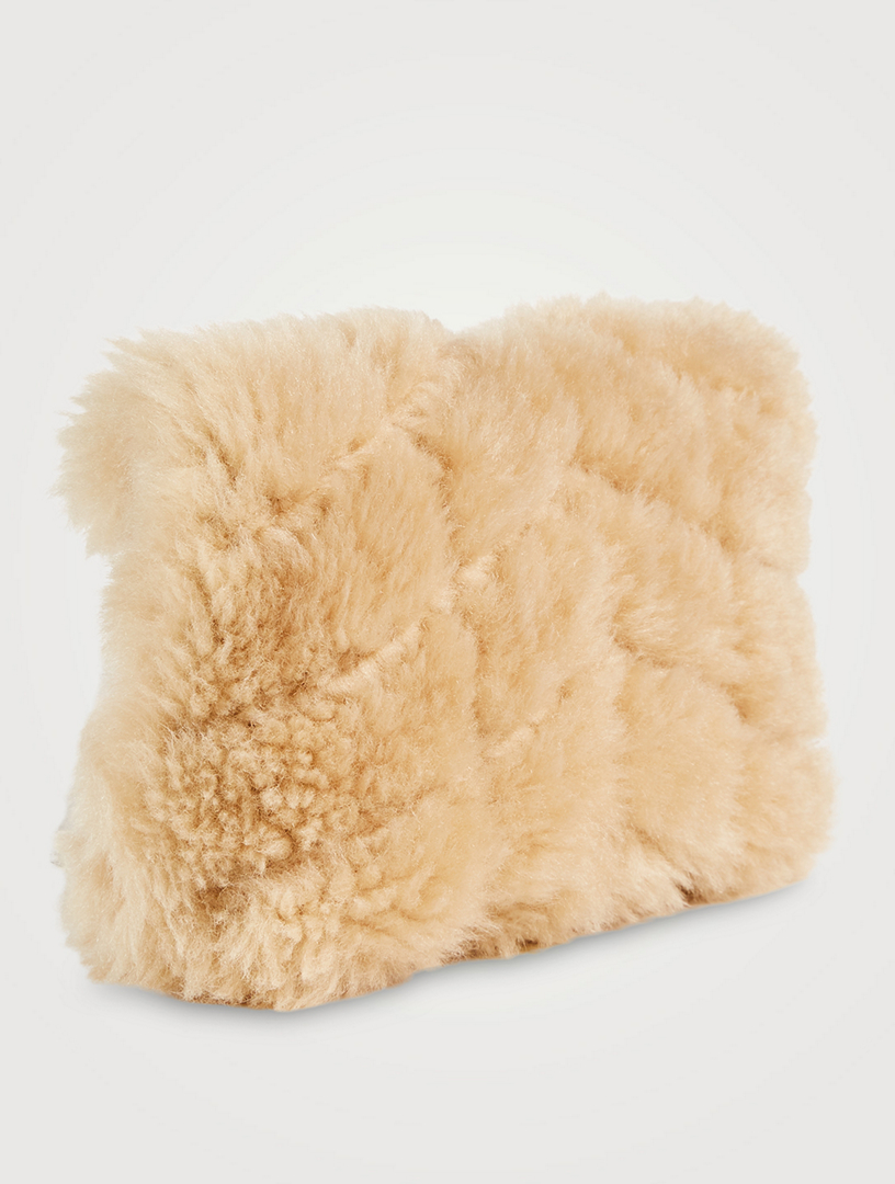 Lou Puffer Shearling Clutch