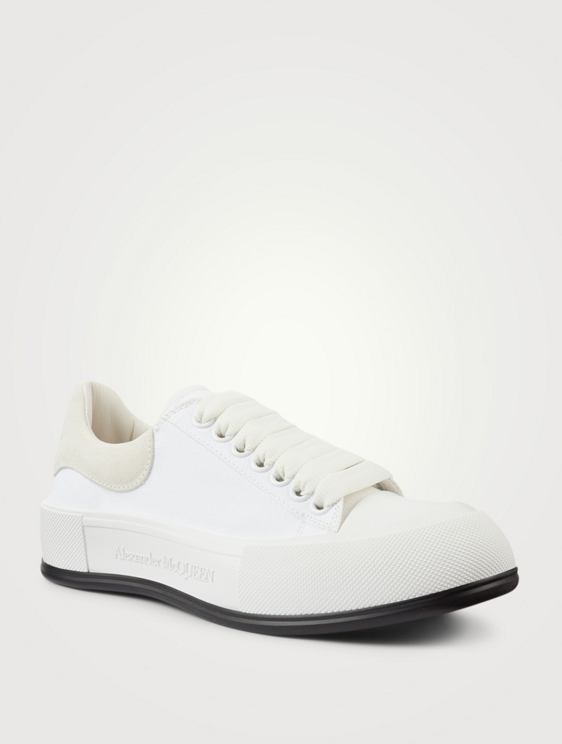 【関税込み】Deck Sneakers - Alexander McQueen - Calfskin - K MCQUEEN Deck Plimsoll Canvas Sneakers | Holt Renfrew