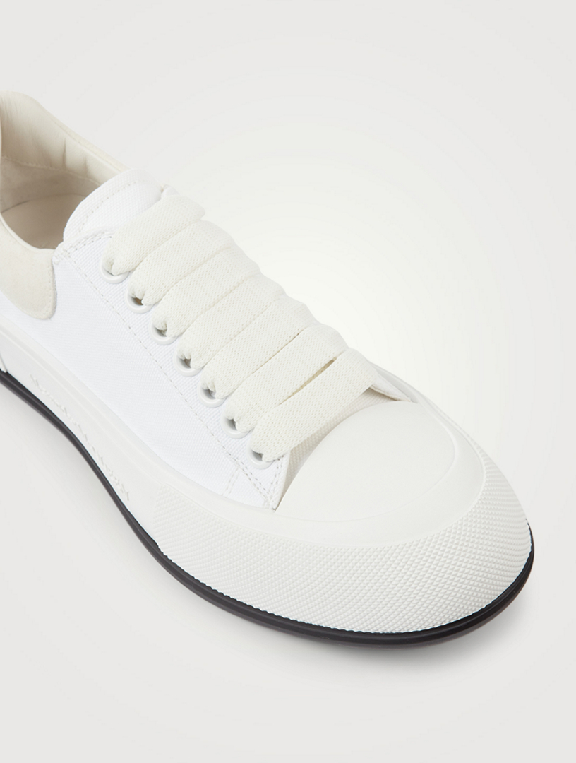 【関税込み】Deck Sneakers - Alexander McQueen - Calfskin - K MCQUEEN Deck Plimsoll Canvas Sneakers | Holt Renfrew