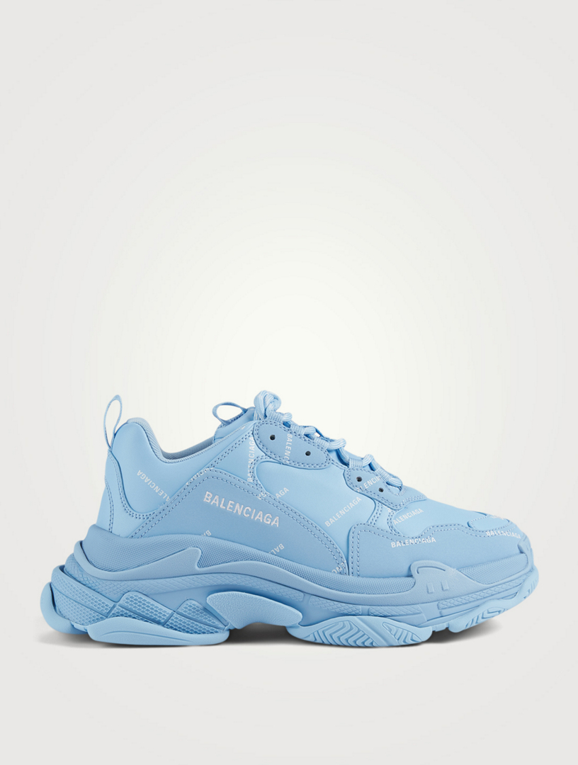 BALENCIAGA Sneakers Triple S en mousse et en maille motifs