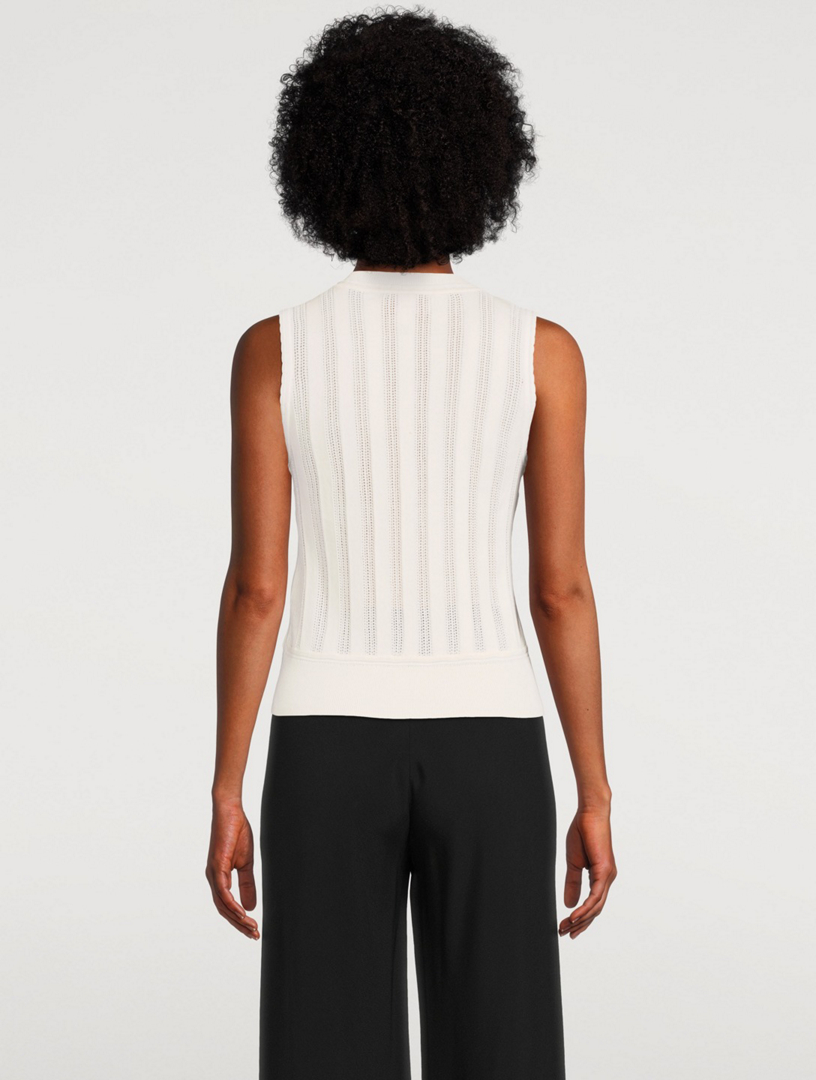 Crepe Cotton Lace Tank Top