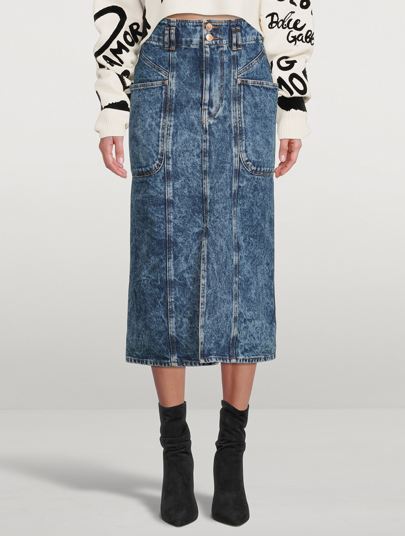 Toria Denim Midi Skirt