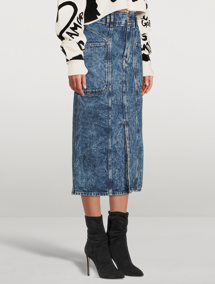 Toria Denim Midi Skirt