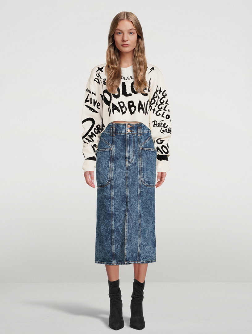 Isabel marant denim sales skirt