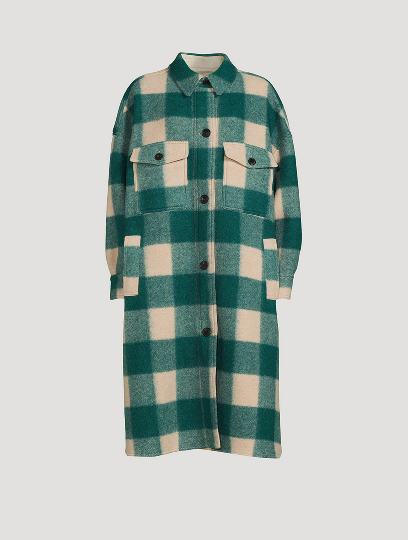 Fontizi Long Shirt Jacket Plaid