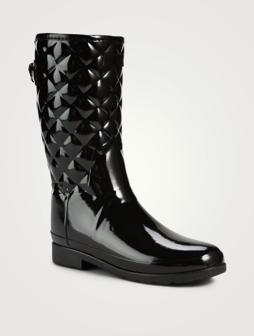 Quilted 2024 rain boots