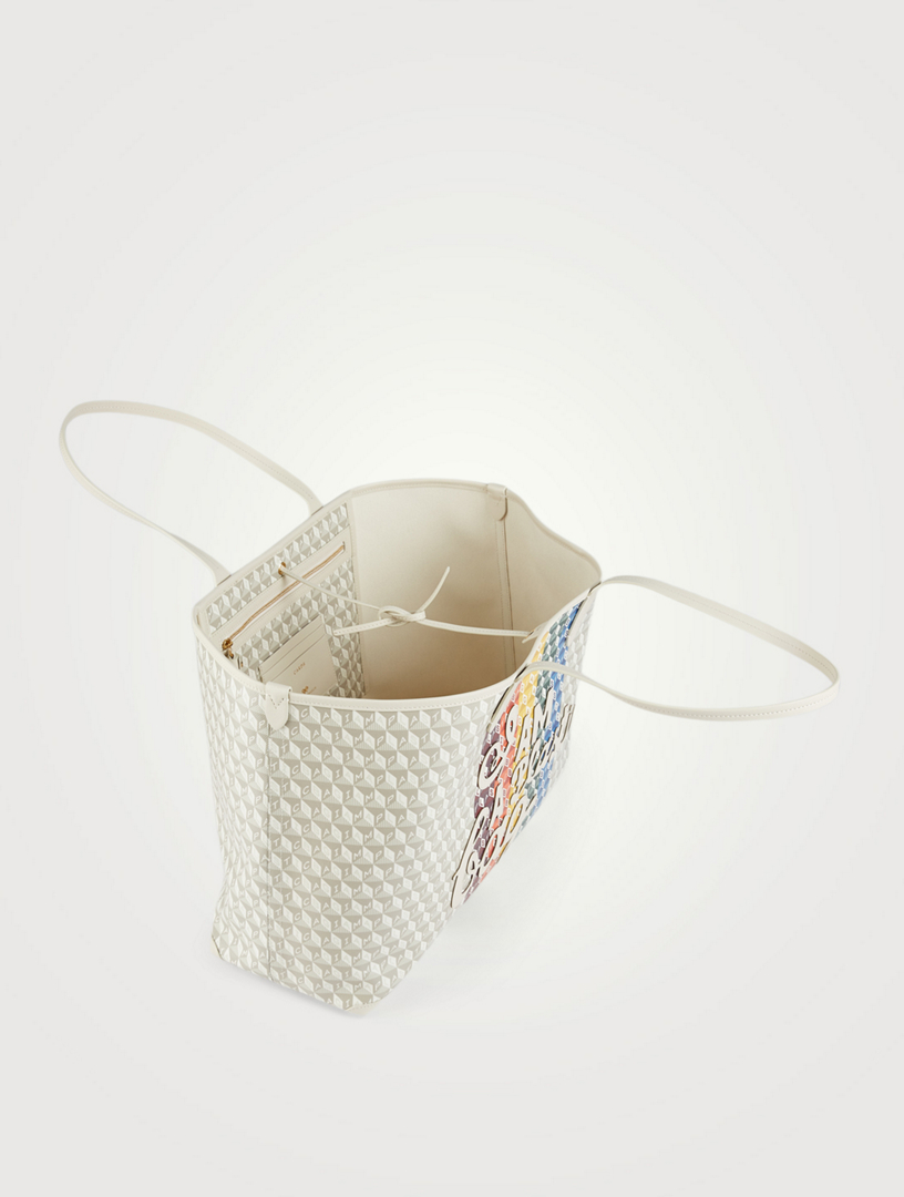 I Am A Plastic Bag Motif Recycled Canvas Tote