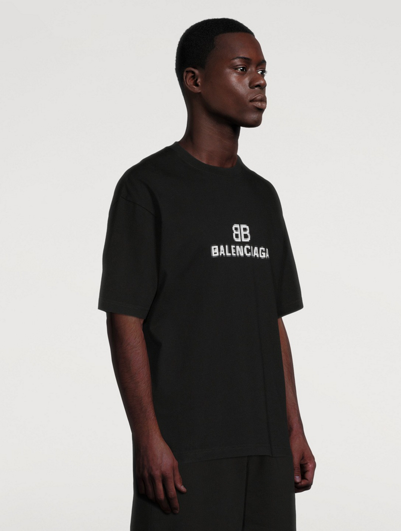 Balenciaga BB Pixel Distressed T-Shirt