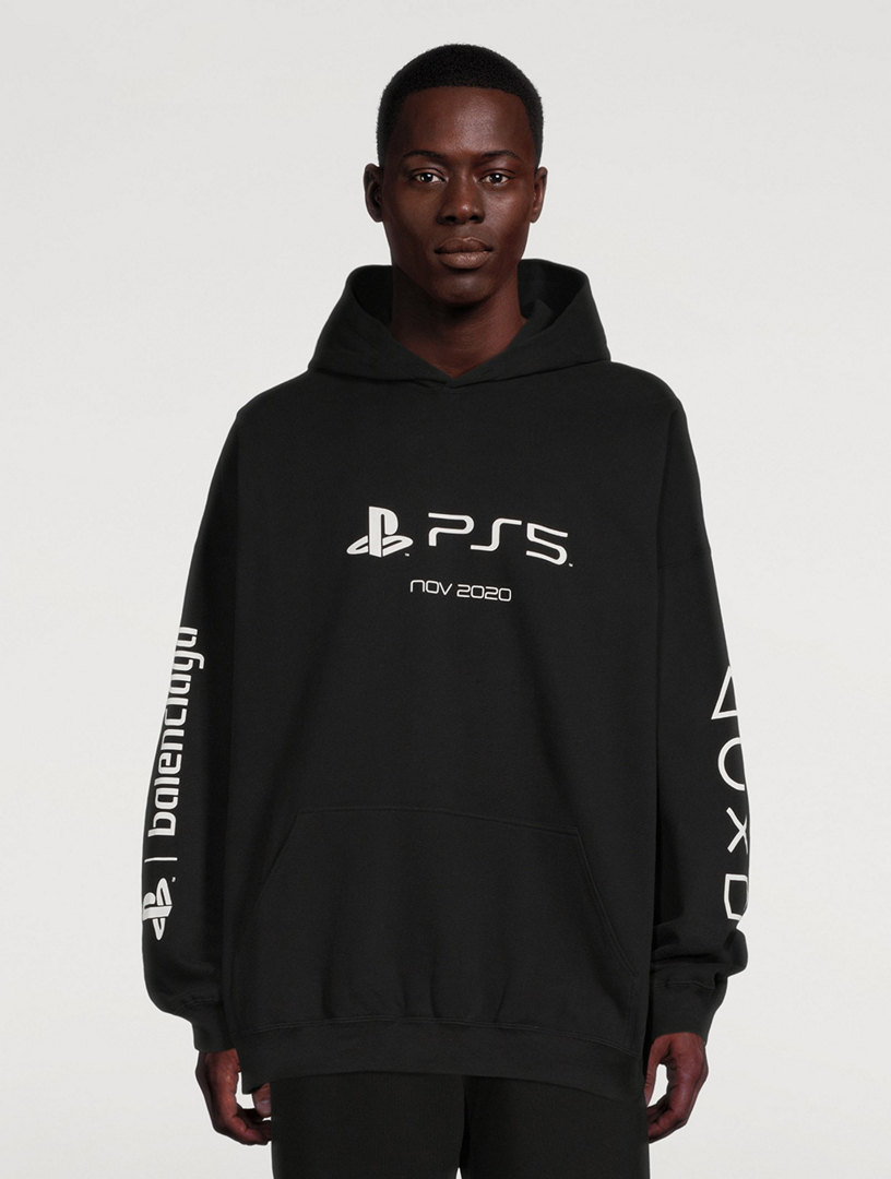 PS5 Balenciaga フーディ Balenciaga x PS5 Women's Cotton Hoodie Sweatshirt in Black | eBay