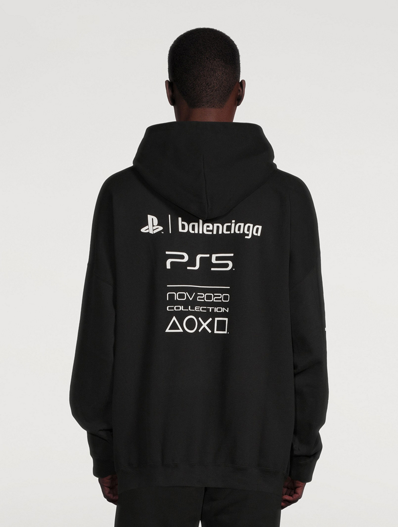 BALENCIAGA PlayStation Fleece Hoodie | Holt Renfrew