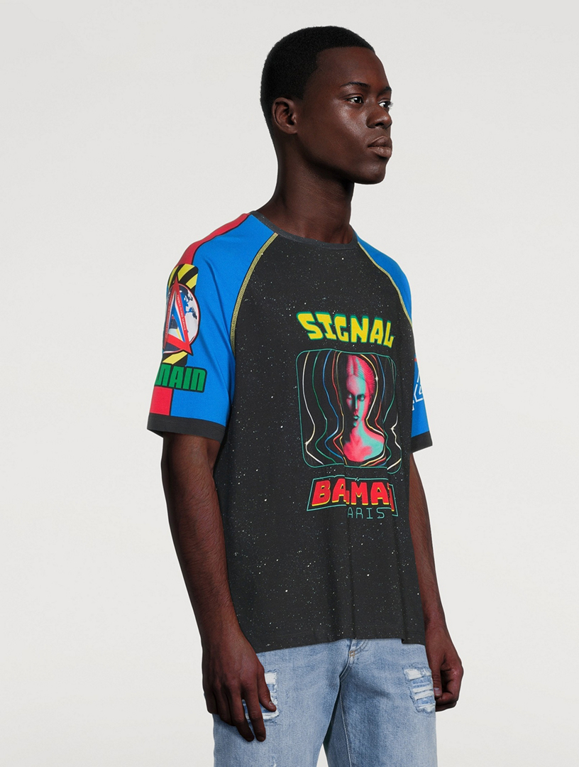 Cotton T-Shirt Space Print
