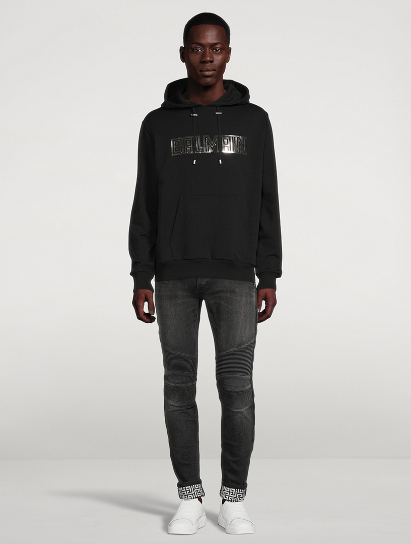 Cotton Hoodie With Embossed Logo