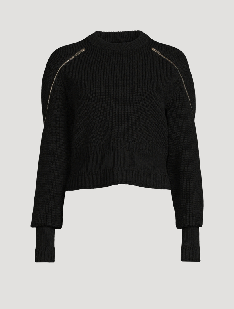 GIVENCHY Cropped Sweater With Zippers Holt Renfrew