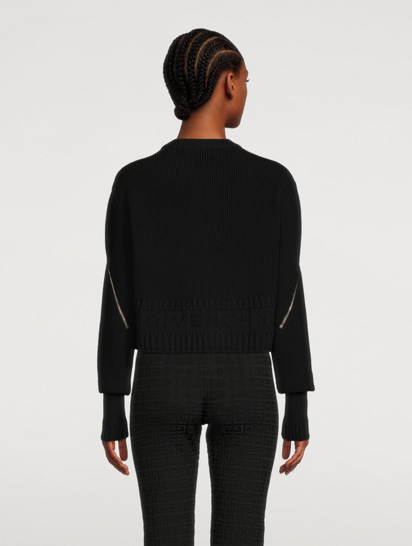 GIVENCHY Cropped Sweater With Zippers Holt Renfrew