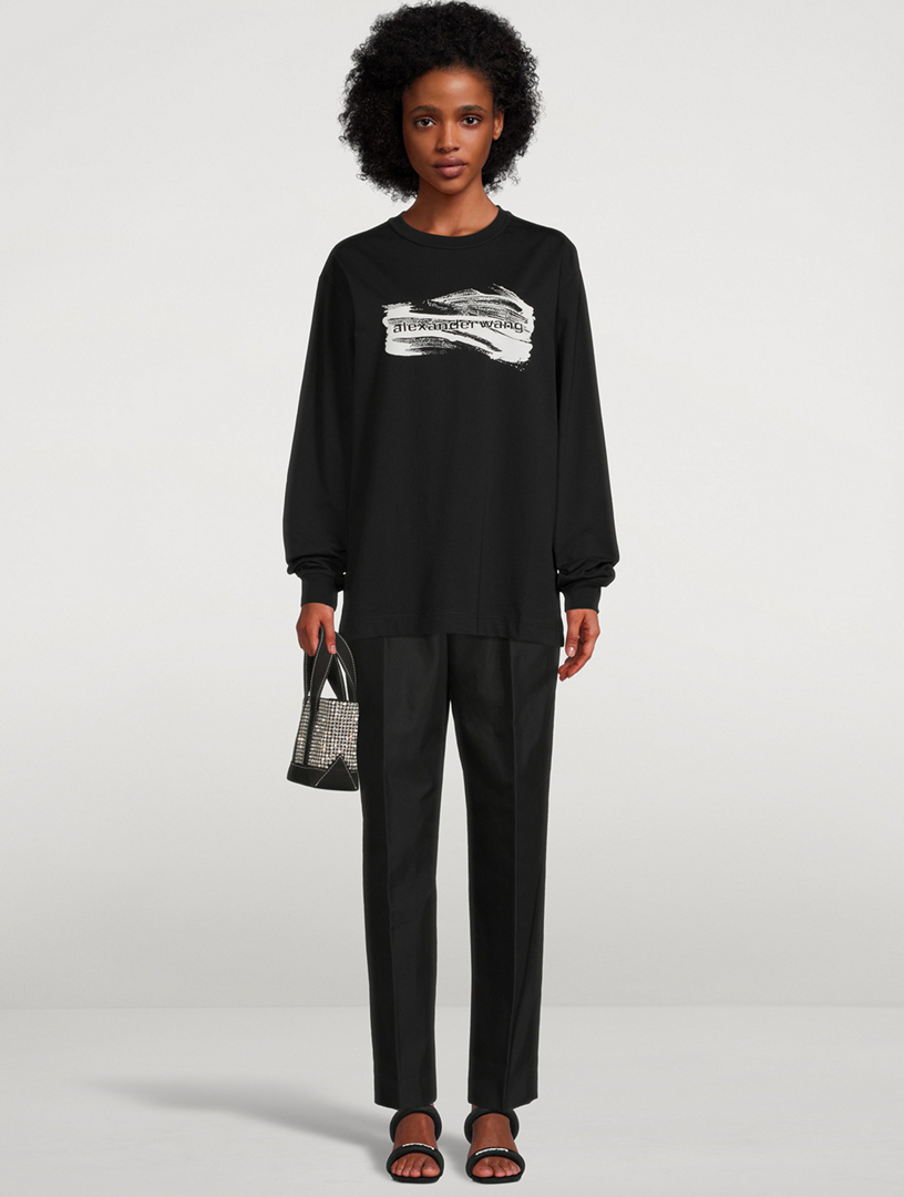High-Waisted Straight-Leg Pants
