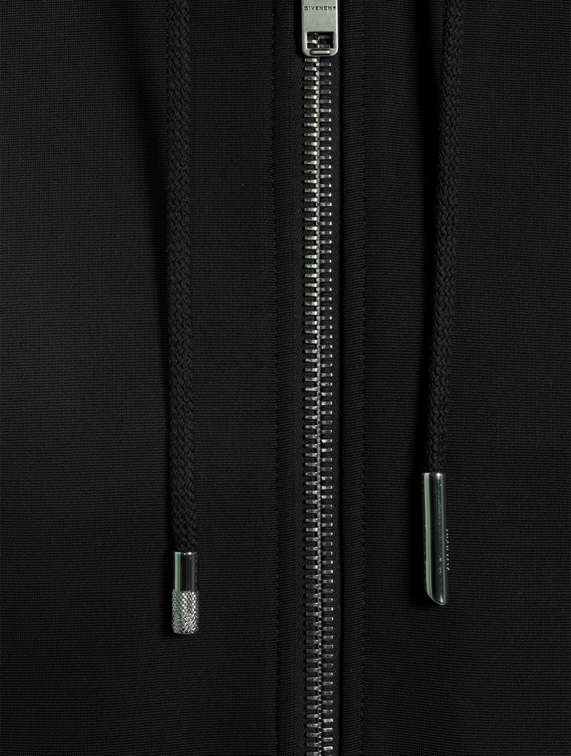 GIVENCHY Leather And Jersey Hooded Jacket | Holt Renfrew