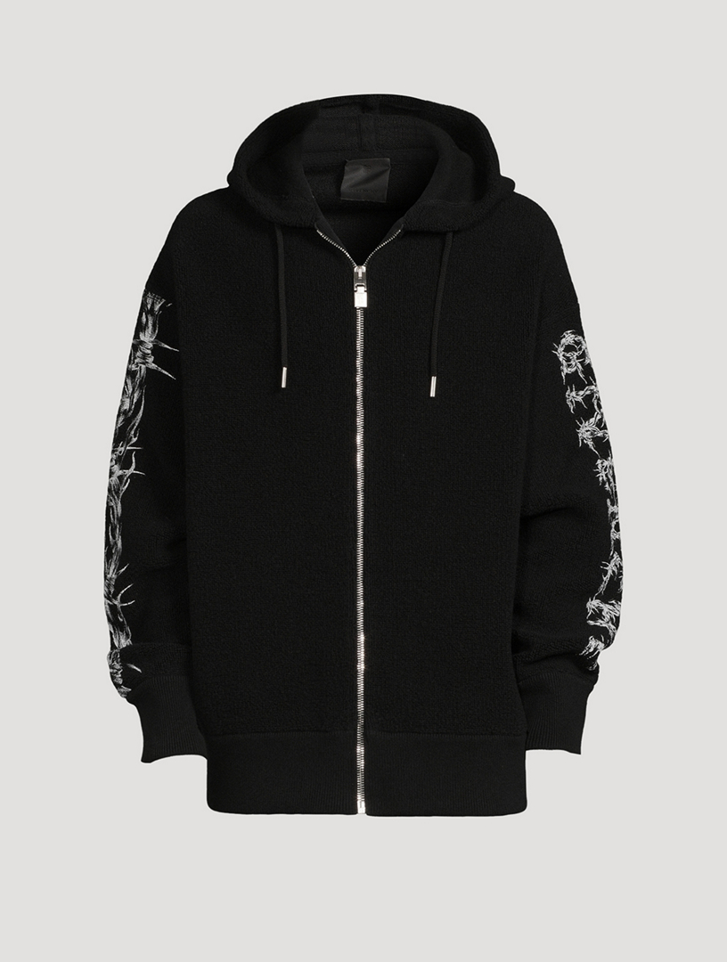 Ringlet Wool Barbed Wire Zip Hoodie