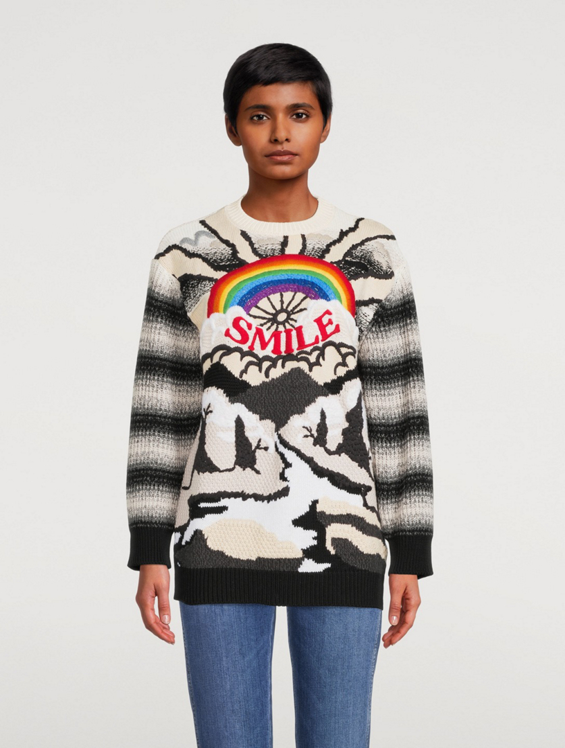 Kind Wool And Cotton Intarsia Sweater