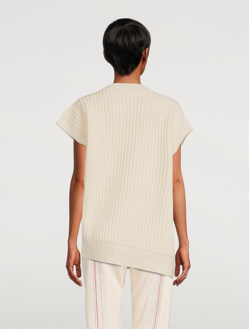 Forever Stella Cashmere Cap-Sleeve Sweater