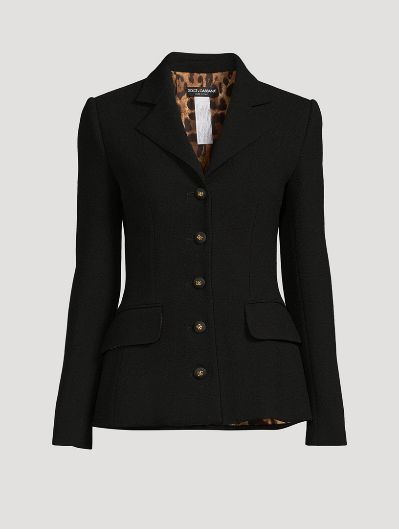 DOLCE & GABBANA Dolce Wool Crepe Blazer With Logo Buttons | Holt Renfrew