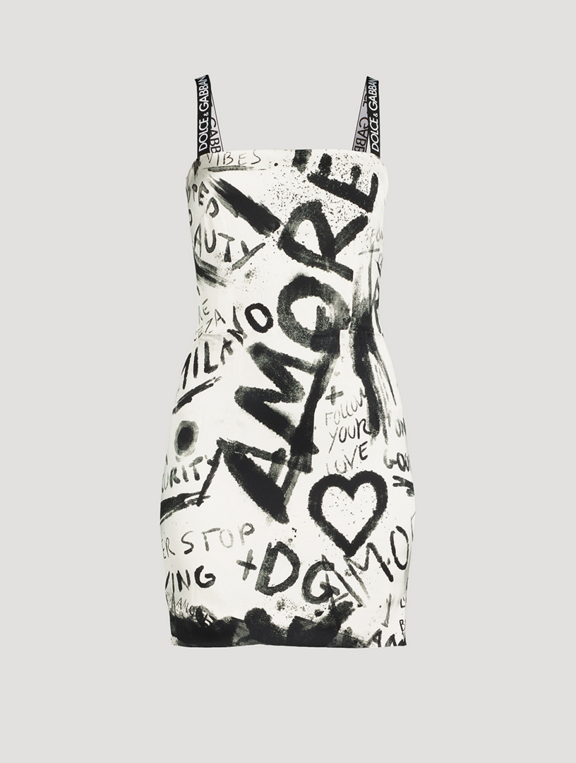 Dolce & Gabbana Dolce & Gabbana Graffiti Print Sports Bra - Stylemyle