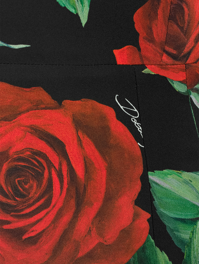 Dolce and gabbana black hotsell dress with red roses