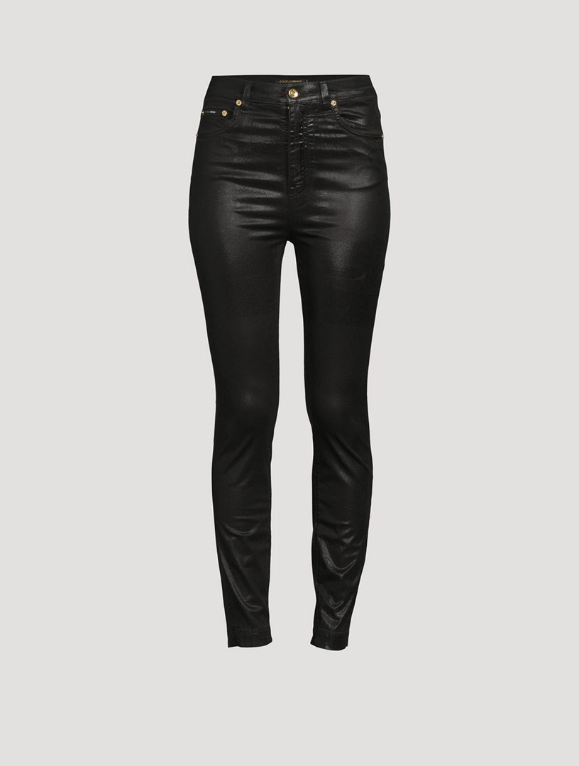 Laminated Slim-Fit Jeans